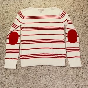 Banana Republic Elbow-Patch Striped Sweater